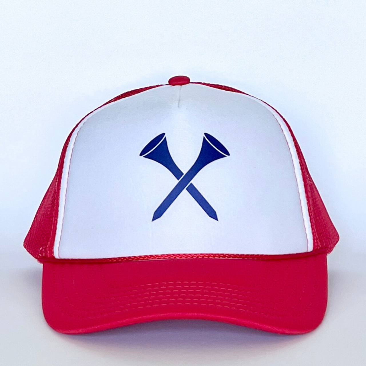 Red, white and blue tees hat