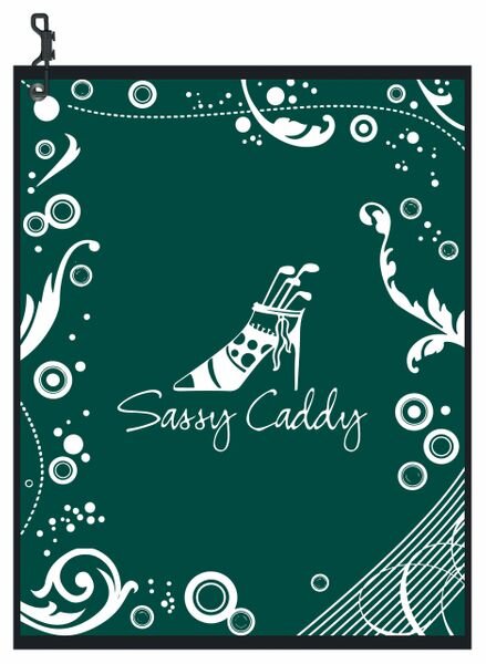 Green Sassy Caddy Golf Towel