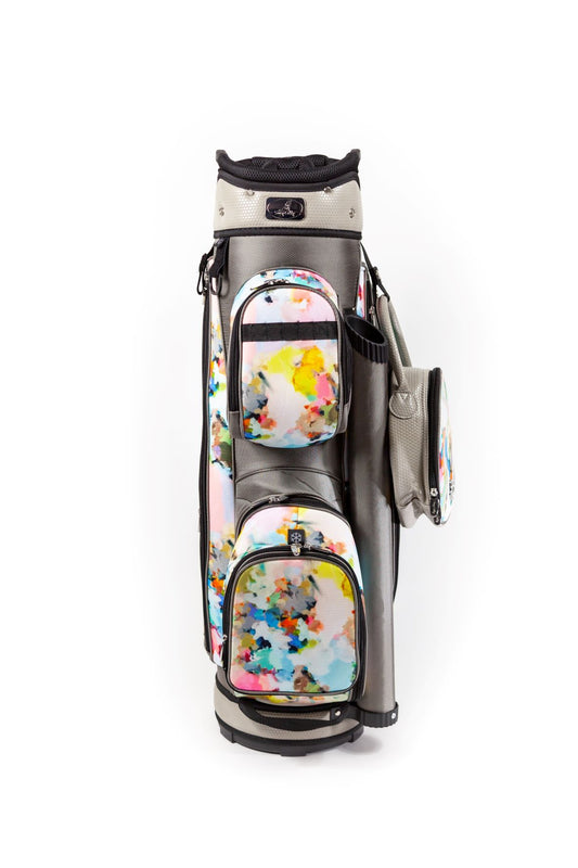 Sassy Caddy | Women's Cart Bag | Monte Carlo Designer Golf Bag |  Light-Weight | Retro Golf Bag | Red & Black